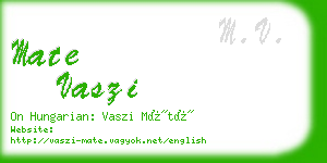 mate vaszi business card